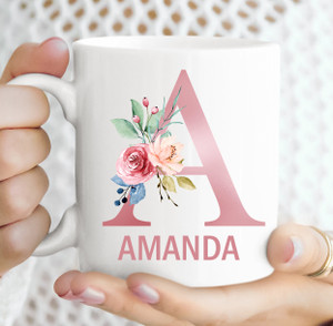 Personalised Monogram Letter Name Mug