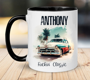 Personalised Name Classic Car Mug