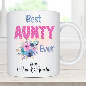 Best Aunty Ever Personalised White Mug