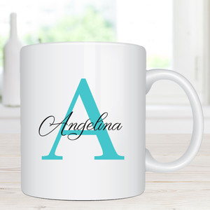 Monogram Alphabet Name Mug