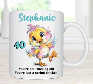  You're Not Old 40th Birthday Personalised Chicken Mug