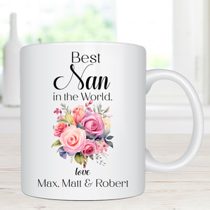 Best Nan in the World Mug with Personalised Grandkids Names