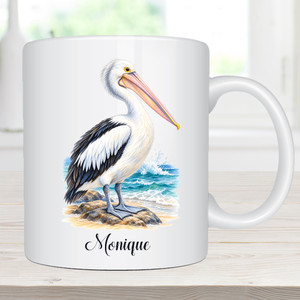 Personalised Pelican Australian Bird Name Mug