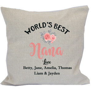World's Best Nana Personalised Cushion
