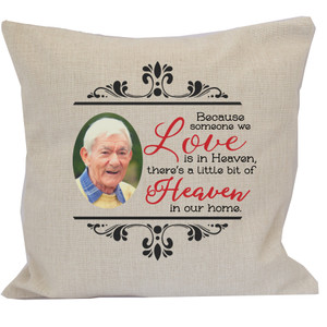 Personalised Male Memorial Photo Cushion