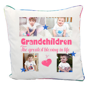 Personalised Grandchildren Photo Cushion
