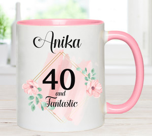 40th Birthday Floral Mug