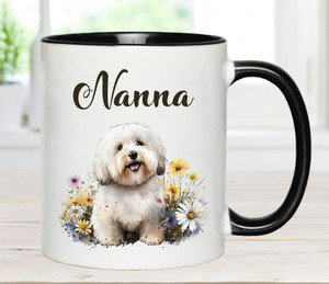 Personalised Name Cute Maltese Dog Mug