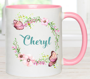 Personalised Butterfly Design Mug