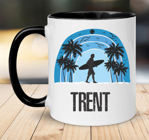 Surfers Mug Personalised Name Gift Idea