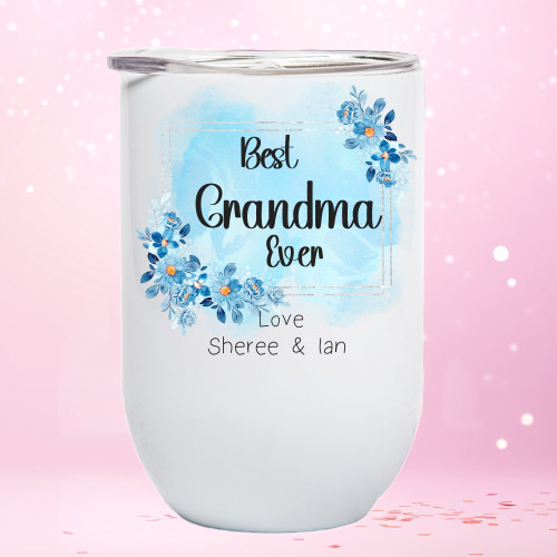 Best Grandma Wine Tumbler/Coffee Cup Birthday Gift