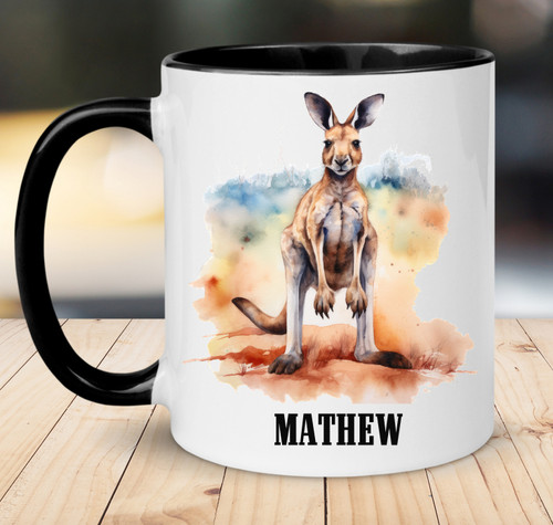 Kangaroo Personalised Name Mug