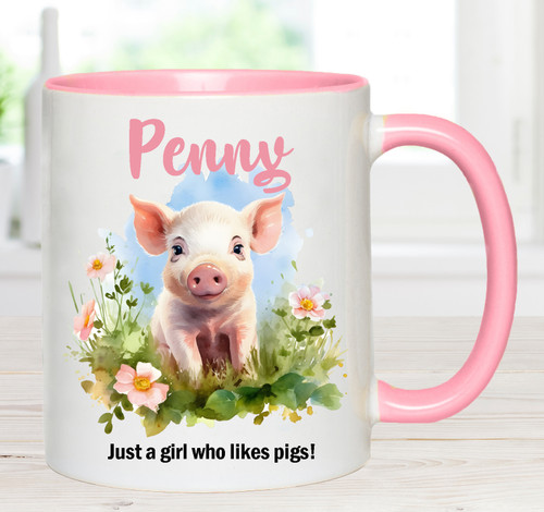 Personalised Pig Coffee Mug