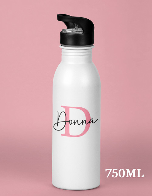 Personalised Monogram Letter Water Bottle