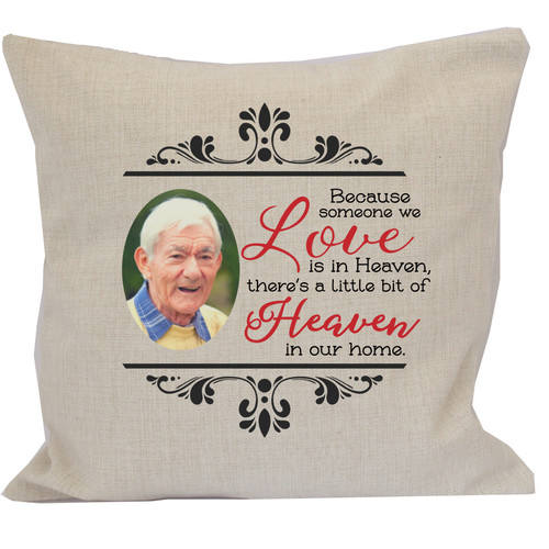 Personalised Male Memorial Photo Cushion