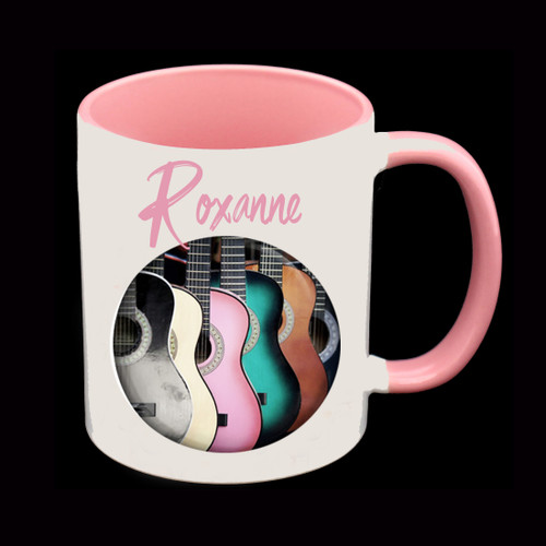  Guitar Pink Personalised Mug