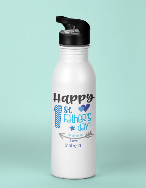 Happy First Father's Day Drink Bottle