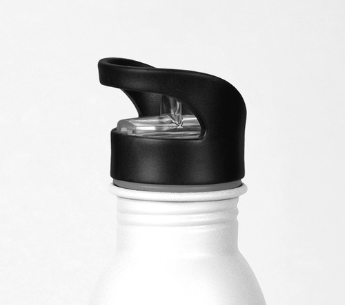 Black Plastic Drink Bottle Lid and Straw