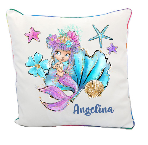 Personalised Mermaid Design Cushion