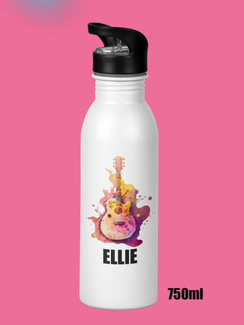 Personalised Guitar Drink Bottle Gift