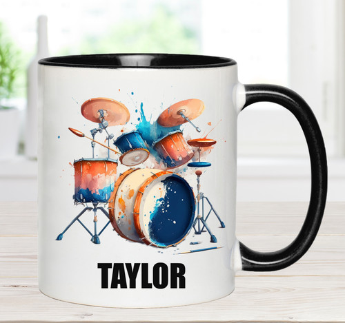 Drum Kit Drummer Personalised Mug