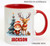 Personalised Christmas Mug Cute Reindeer & Santa