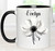 Black & White Floral Quote Design Mug with Personalised Name