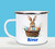 Bunny Rabbit Easter Egg Personalised White Enamel Cup