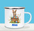 Rabbit Easter Egg Personalised White Enamel Cup