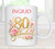 80th Birthday Personalised Floral White Mug