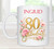 80th Birthday Personalised Floral White Mug