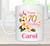 70th Birthday Personalised Frangipani Floral White Mug