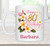 80th Birthday Personalised Frangipani Floral White Mug