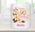 90th Birthday Frangipani Personalised Floral White Mug