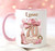 70th Birthday Gift Personalised Cowgirl Boots Pink Mug