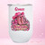 Personalised Christmas Pink Cowboy Wine Tumbler/Coffee Cup