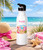 Personalised Name Pink Beach Deck Chair Water Bottle