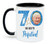 70th Birthday Personalised Photo Mug BLUE