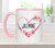 Personalised  Floral Heart Coffee Mug