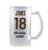 Personalised 18th Glass Beer Stein