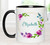 70th Birthday Black Floral Mug