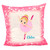 Pink  Ballerina Cushion with Personalised Name DES 3