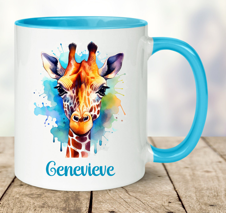 Giraffe Personalised Name Mug Gift