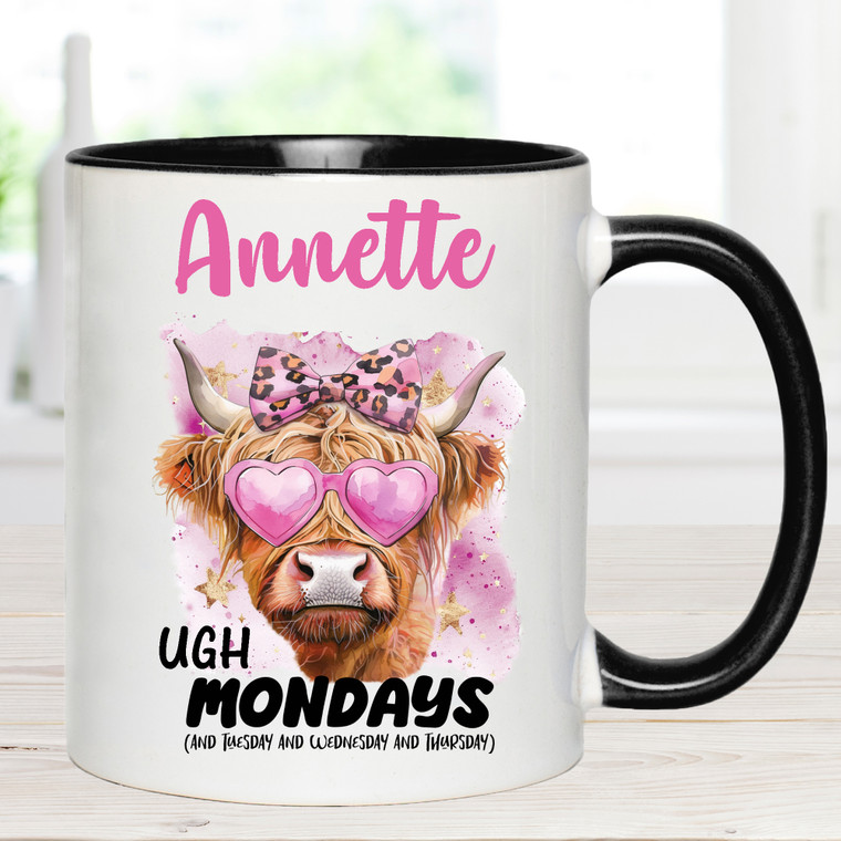 Personalised Funny Cow Mug