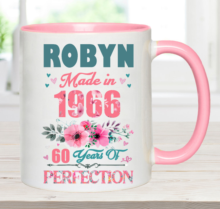 Made in 1966 - 60th Birthday Personalised Mug