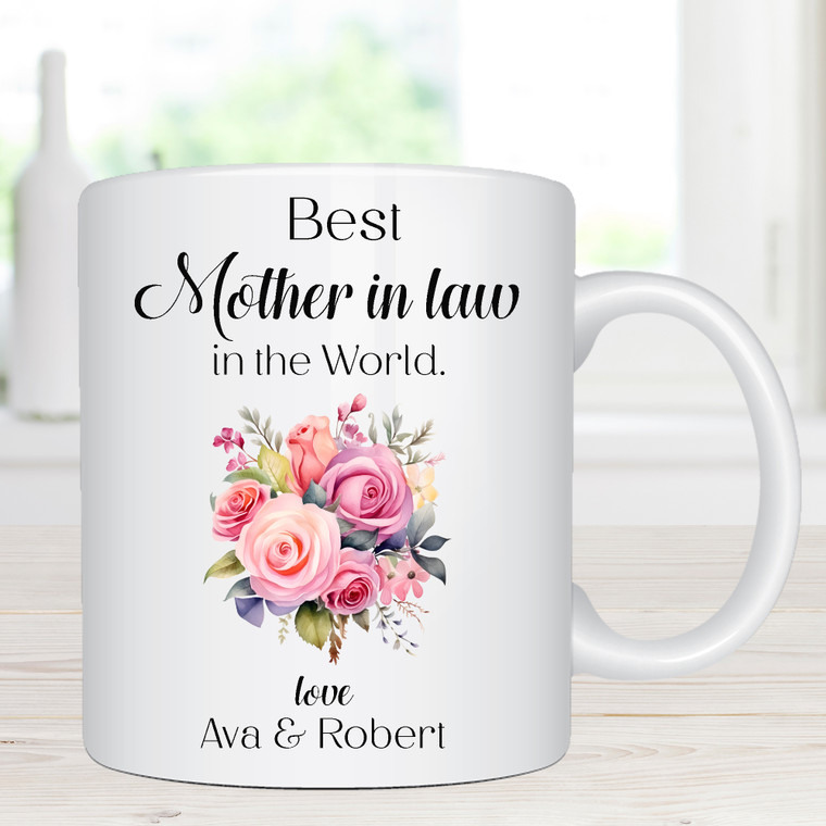  Best Mother In Law Personalised White Mug