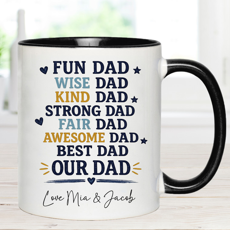 Fun Dad OUR DAD Personalised Father's Day, Birthday Mug