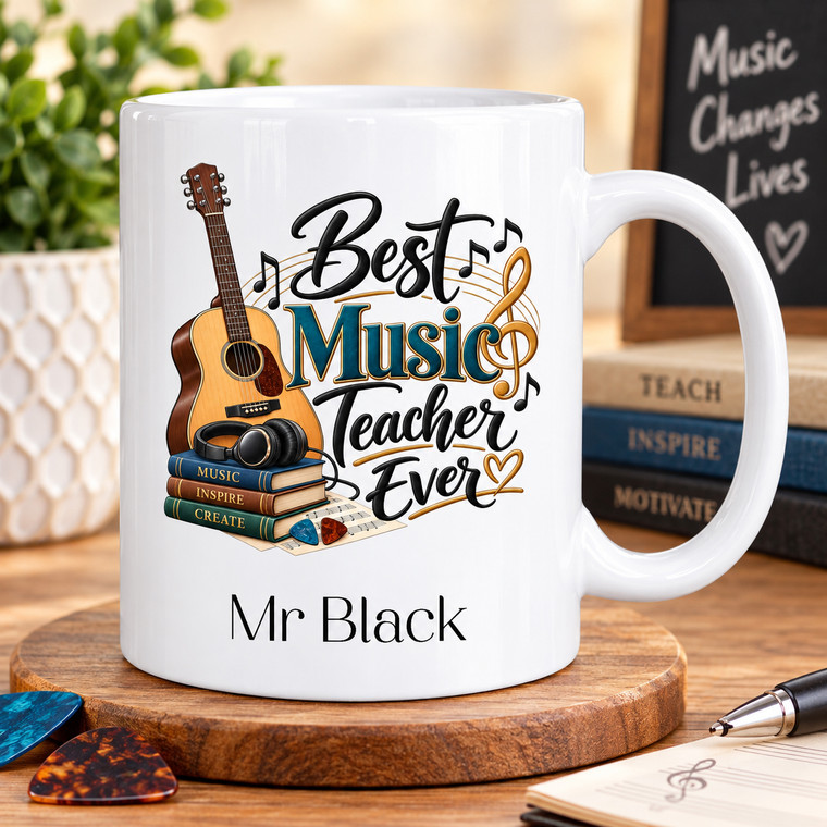 Best Music Teacher Personalised Thank you Mug