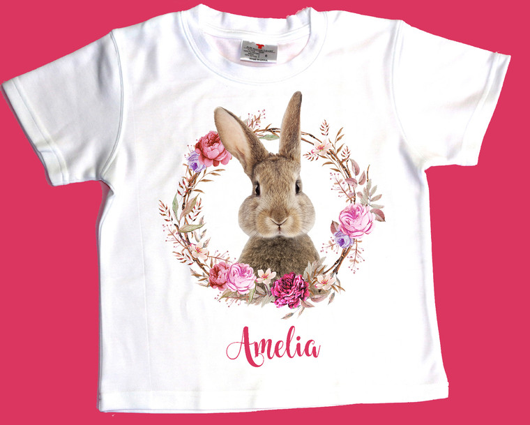 Easter Bunny Personalised T Shirt Size 0