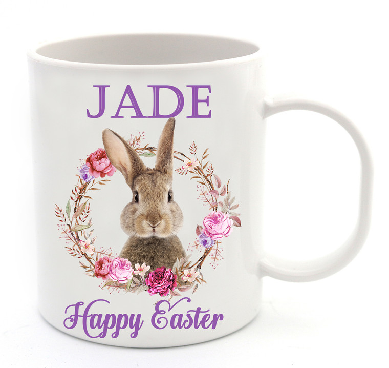 Personalised Easter Rabbit Plastic Cup